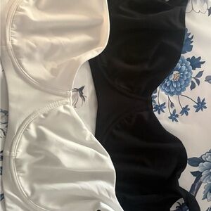 SHE CURVE Black and White Women's Bra Set